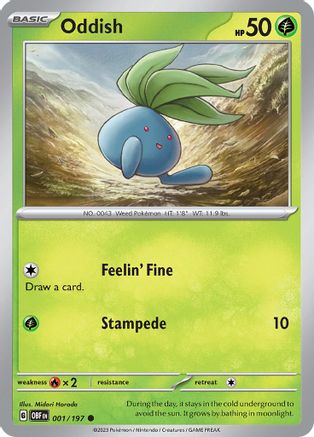 SV03: Obsidian Flames Oddish #001