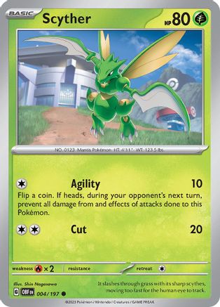 SV03: Obsidian Flames Scyther #004