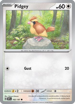 SV03: Obsidian Flames Pidgey #162