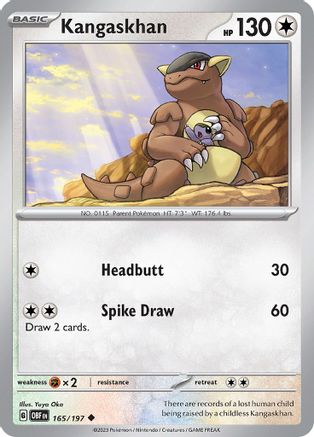SV03: Obsidian Flames Kangaskhan #165