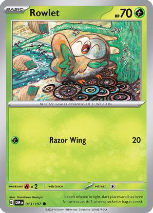 SV03: Obsidian Flames Rowlet #013