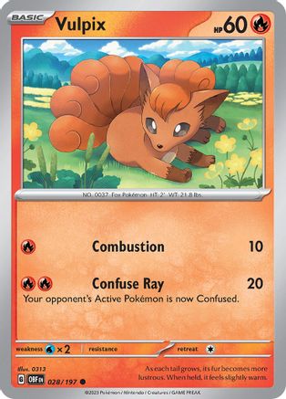 SV03: Obsidian Flames Vulpix #028