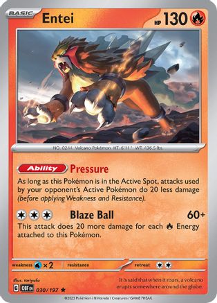 SV03: Obsidian Flames Entei #030