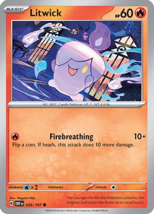 SV03: Obsidian Flames Litwick #036