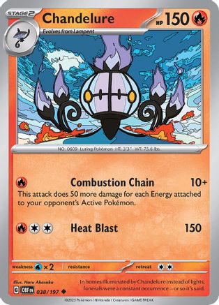 SV03: Obsidian Flames Chandelure #038