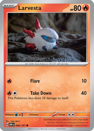 SV03: Obsidian Flames Larvesta #040