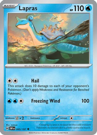 SV03: Obsidian Flames Lapras #045