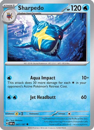 SV03: Obsidian Flames Sharpedo #047