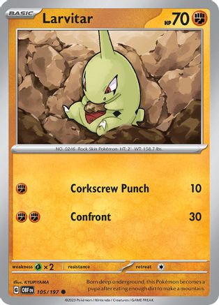 SV03: Obsidian Flames Larvitar #105