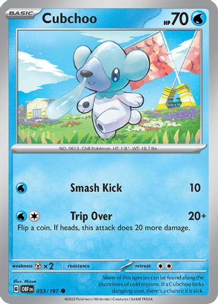 SV03: Obsidian Flames Cubchoo #053