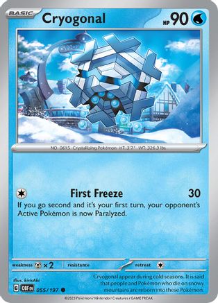 SV03: Obsidian Flames Cryogonal #055