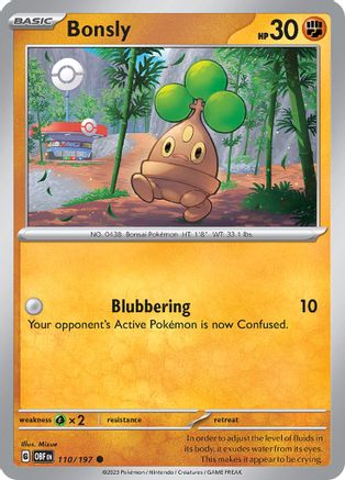 SV03: Obsidian Flames Bonsly #110