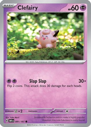 SV03: Obsidian Flames Clefairy #081