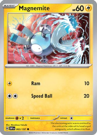 SV03: Obsidian Flames Magnemite #063