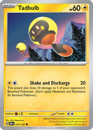 SV03: Obsidian Flames Tadbulb 076/197 #076