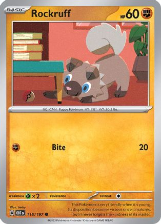 SV03: Obsidian Flames Rockruff #116