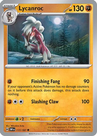 SV03: Obsidian Flames Lycanroc #117