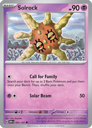 SV03: Obsidian Flames Solrock #093