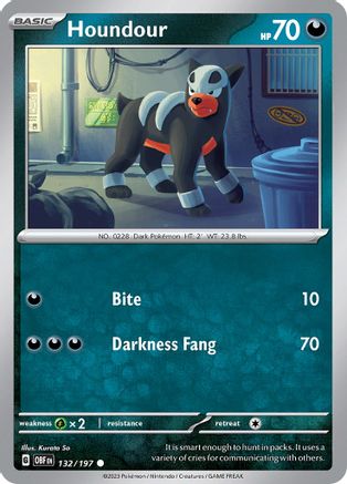 SV03: Obsidian Flames Houndour #132