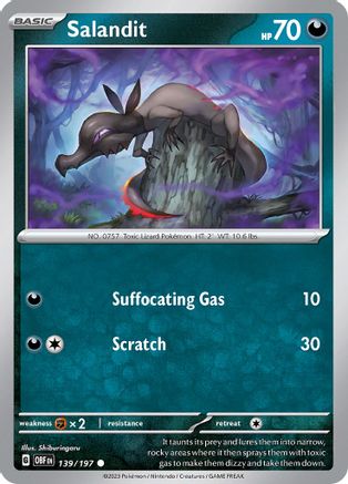 SV03: Obsidian Flames Salandit #139
