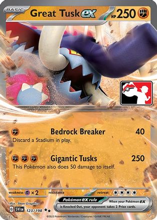 Prize Pack Series Cards Great Tusk ex #123