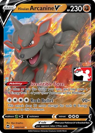Prize Pack Series Cards Hisuian Arcanine V #090