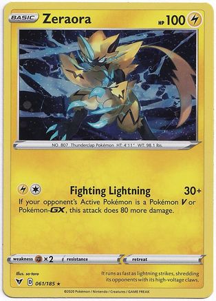 Miscellaneous Cards & Products Zeraora - 061/185 (Cosmos Holo) #061