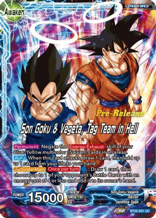 Son Goku // Son Goku & Vegeta, Tag Team in Hell - Critical Blow Pre ...