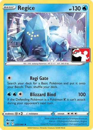 Prize Pack Series Cards Regice #037