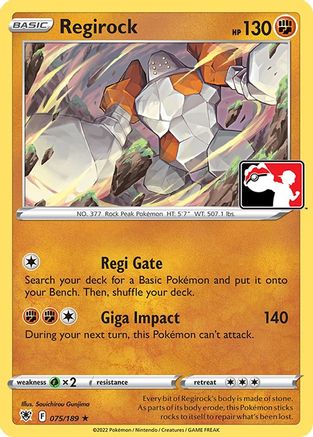 Prize Pack Series Cards Regirock #075