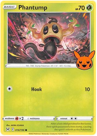 Phantump 16 Trick or Trade BOOster Bundle 2023 Pokémon card