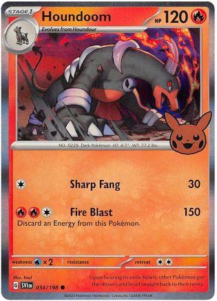 Houndoom 34 Trick or Trade BOOster Bundle 2023 Pokémon card