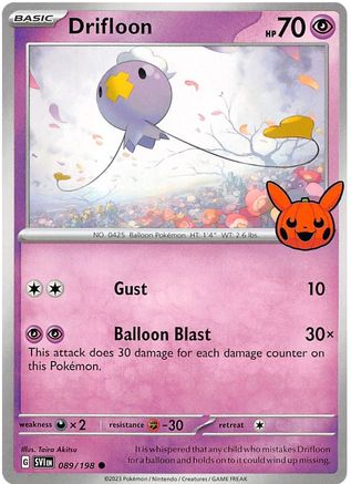 Drifloon 89 Trick or Trade BOOster Bundle 2023 Pokémon card