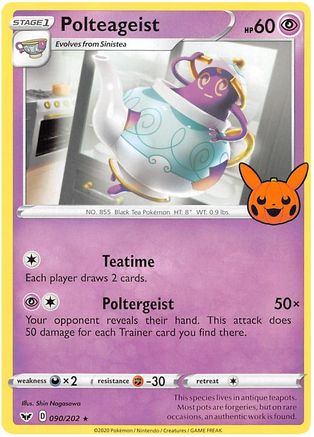 Polteageist 90 Trick or Trade BOOster Bundle 2023 Pokémon card