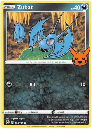 Zubat 103 Trick or Trade BOOster Bundle 2023 Pokémon card