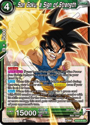 Son Goku, a Sign of Strength - Expansion Deck Box Set 23: Premium ...