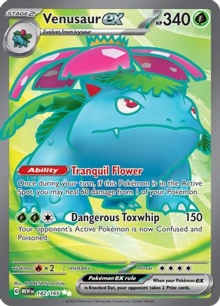 Venusaur ex - 182/165 - SV: Scarlet & Violet 151 - Pokemon