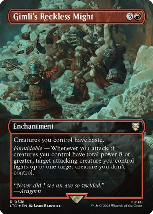 Gimli's Reckless Might (Borderless) (Surge Foil)