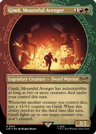 Gimli, Mournful Avenger (Showcase) (Surge Foil)