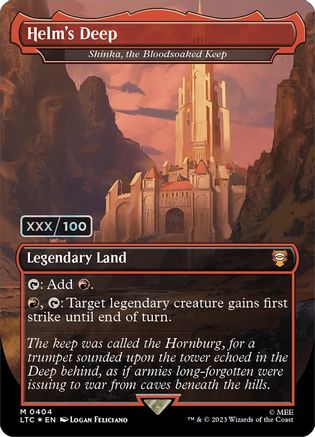 Helm's Deep - Shinka, the Bloodsoaked Keep (Borderless) (Serial Numbered)