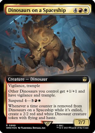 Dinosaurs on a Spaceship (Extended Art) (Surge Foil)