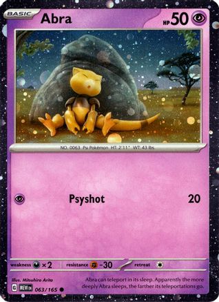 Miscellaneous Cards & Products Abra - 063/165 (Cosmos Holo) #063