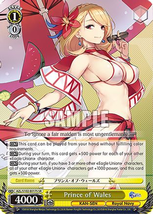 Prince of Wales SR Azur Lane Weiss Schwarz