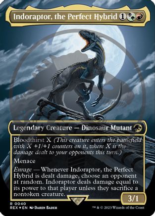 Indoraptor, the Perfect Hybrid (Borderless) (Emblem)