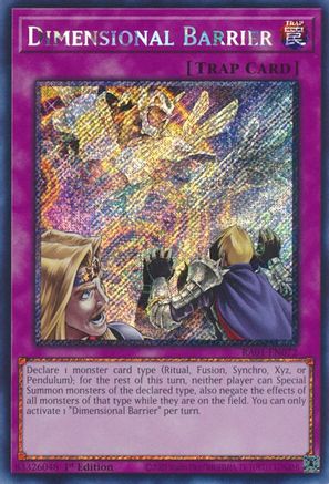 Dimensional Barrier - RA01-EN072 - Quarter Century Secret Rare - Face To Face Games-151009