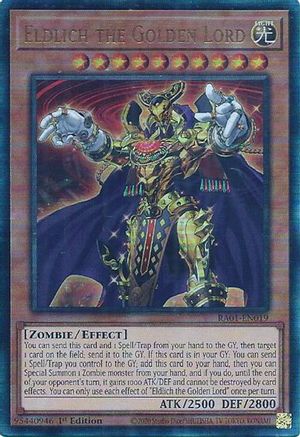 Eldlich The Golden Lord Glossy Sleeves 10 Pack Yu-Gi-Oh! Eldlich The Golden  Lord Card Sleeves  Pack Of 10 Premium Glossy Sleeves (Japanese Size) Yugioh  Over Sleeves