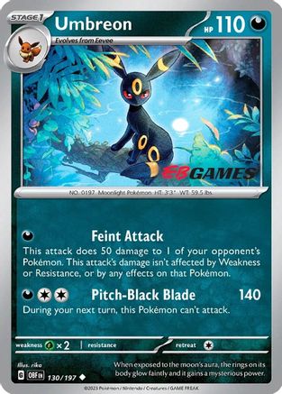 Miscellaneous Cards & Products Umbreon - 130/197 (EBGames Exclusive) #130