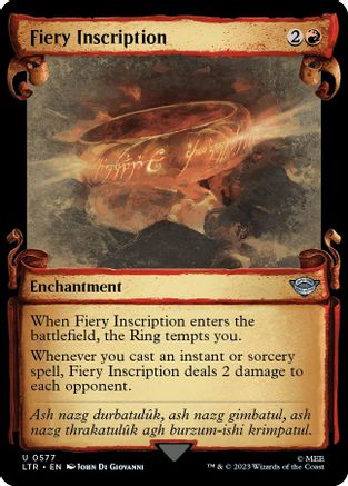 Fiery Inscription (Showcase Scrolls)