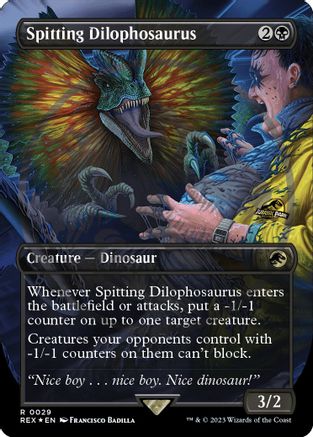 Spitting Dilophosaurus (Borderless) (Emblem)