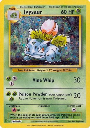 Trading Card Game Classic Ivysaur #002